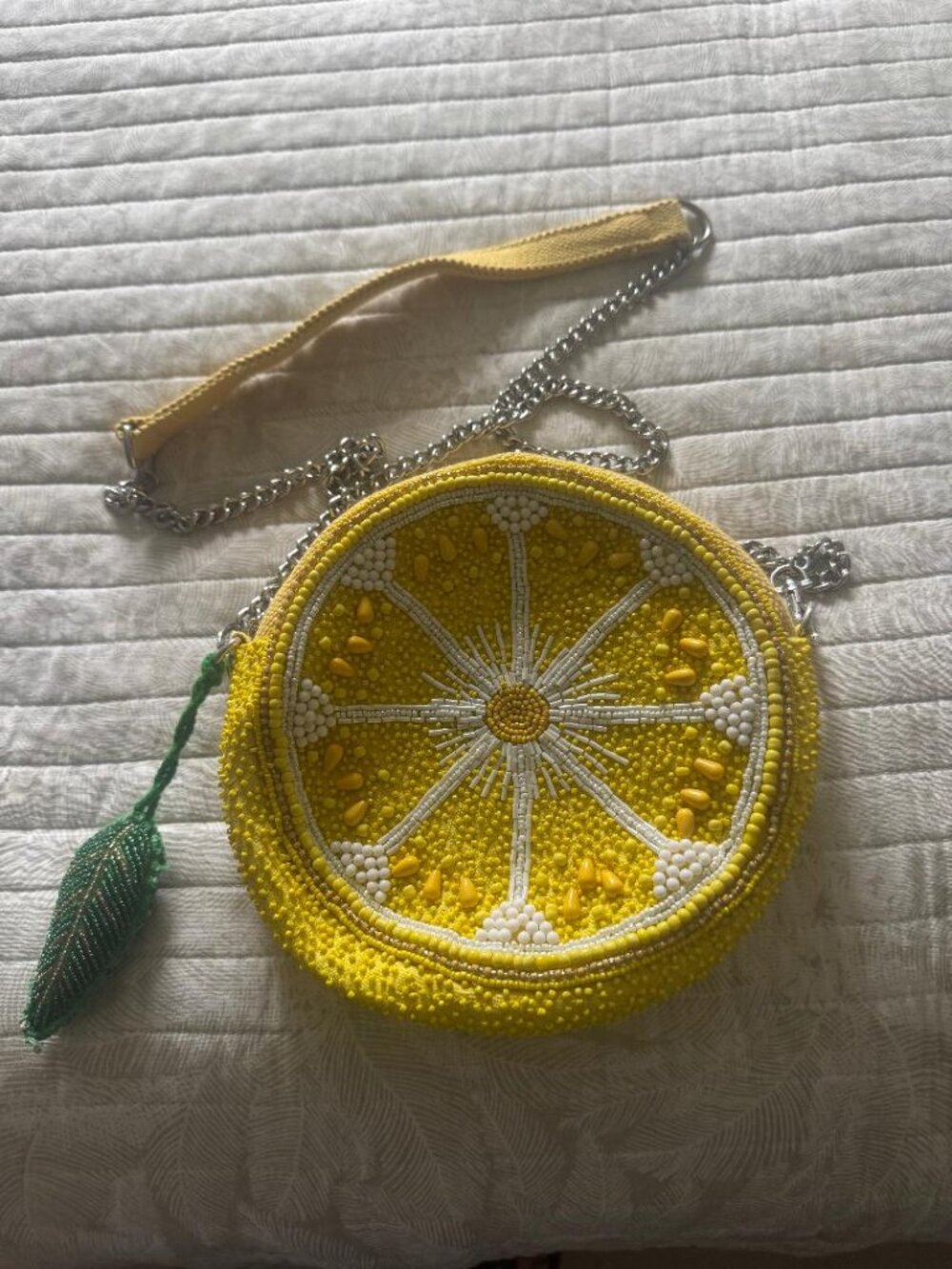 Lemon Slice beaded purse from America & Beyond Boutique